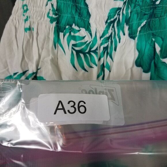 Unity Trading Hawaii One Size (S/M) Jade Green Floral Sleeveless Rayon Dress OS - Picture 4 of 12